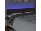 LED Headboard, Dark Brown, 200x5x78/88 cm, Fabric, 54556WLFD
