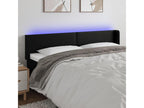 Black LED Headboard 163x16x78/88 cm Faux Leather 23319IMZD