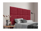 Sunmeub Upholstered Headboard in Sunmeub Fabric, Composed of Interchangeable Self-Adhesive Bed Panels for Luxury Bedroom, Red, 140 cm, 48304XSUS