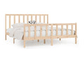 Solid wood bed frame 200x200 cm 54891HAKJ