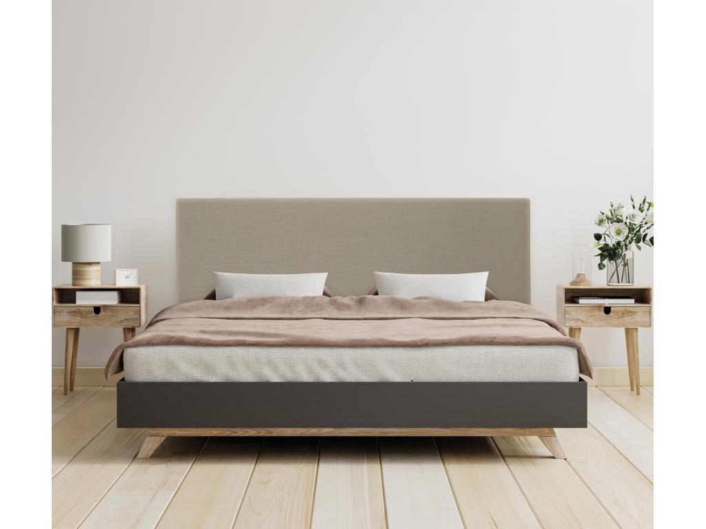 Sunmeub Smooth Natural Linen Headboard 135x50cm for 120/135cm Beds - Earth 89789VEEX