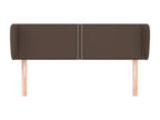Headboard with wings, Brown, 147x23x78/88 cm, Faux Leather, 74049LNLZ