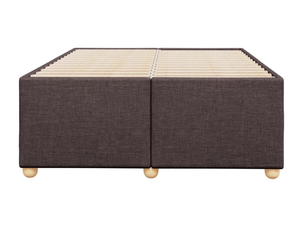 Bed frame without mattress, dark brown, 120x200 cm, fabric, 97231XEOP