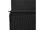 6-piece garden furniture set with cushions, black resin wicker, 73717FYCV