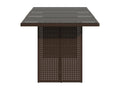 Garden table with brown glass top, 190x80x74 cm, 94137CCHH