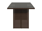 Garden table with brown glass top, 190x80x74 cm, 94137CCHH