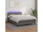 Sunmeub bed base with mattress and LED lighting, grey, 140x190 cm, 03274MYHM