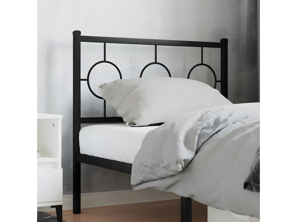 Black metal headboard 90 cm 82825JLDR