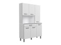 Sunmeub 120cm Sideboard - 1 Drawer and 6 Doors - W 120 x D 40 x H 185 cm - White 38168RCNS