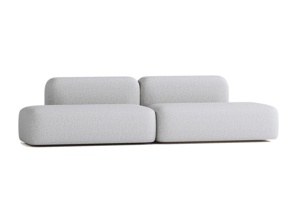 Modular Max 4-seater sofa in light grey fabric 51416MAWQ