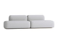 Modular Max 4-seater sofa in light grey fabric 51416MAWQ