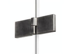 Sunmeub 55952VGRL 90x110cm Brushed Stainless Steel Shower Enclosure, Right-Hand Pivoting, Front Access