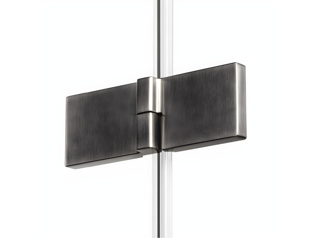 Sunmeub 55952VGRL 90x110cm Brushed Stainless Steel Shower Enclosure, Right-Hand Pivoting, Front Access