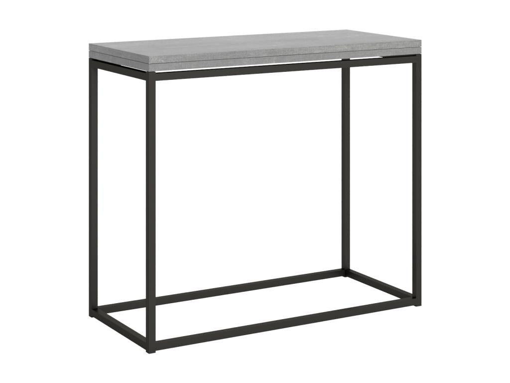 Sunmeub extendable console table, 90x45/90 cm, Concrete Grey, Anthracite frame, 17554YHOJ