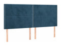 4-Piece Headboard Set, Dark Blue, 80x5x78/88 cm, Velvet, 12855ZPRJ
