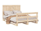 Bed frame with headboard 160x200 cm solid pine wood 41008XBLV