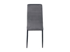 Dining chair x1, simple design in grey velvet with decorative Sunmeub black metal frame 10 0002057 68310UZNC