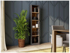 Sunmeub Black Wooden Bookcase - 5 Shelves 30x50x182 cm 61590EIWC