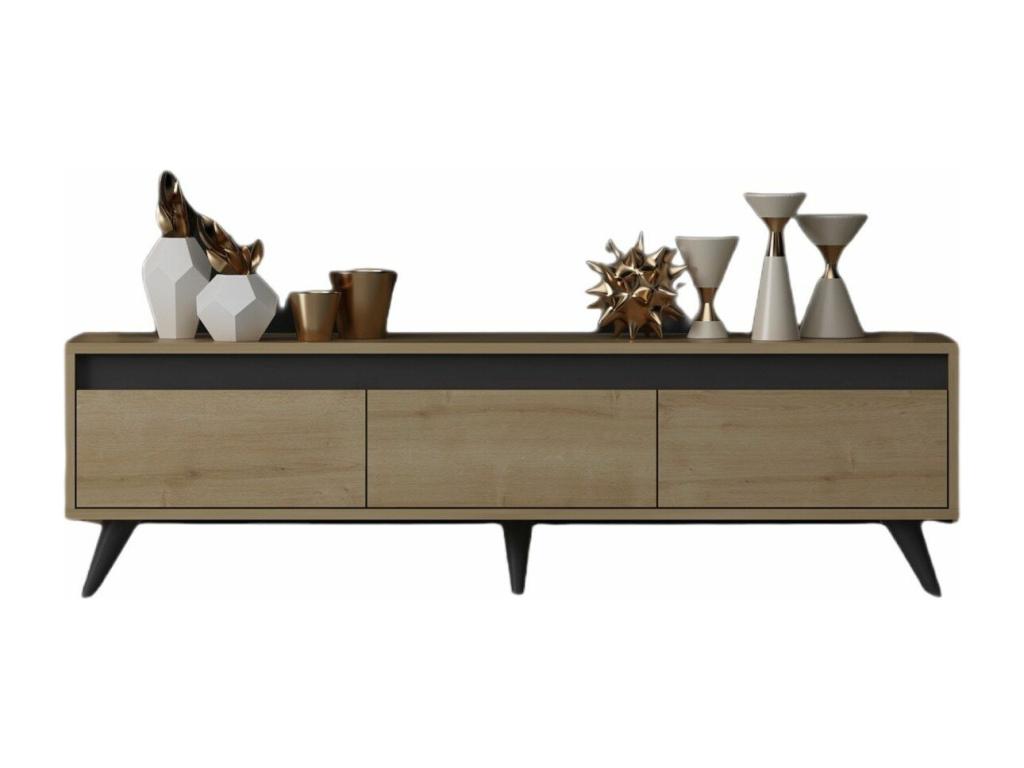 Sunmeub Modern TV Stand, 150cm Wide, Light Oak, 92322ZPHB