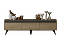 Sunmeub Modern TV Stand, 150cm Wide, Light Oak, 92322ZPHB