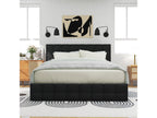 Bed with drawers, double storage bed - black 140x200 cm - Sunmeub 08396VOLM