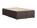 Bed frame without mattress, dark brown, 120x200 cm, fabric, 97231XEOP