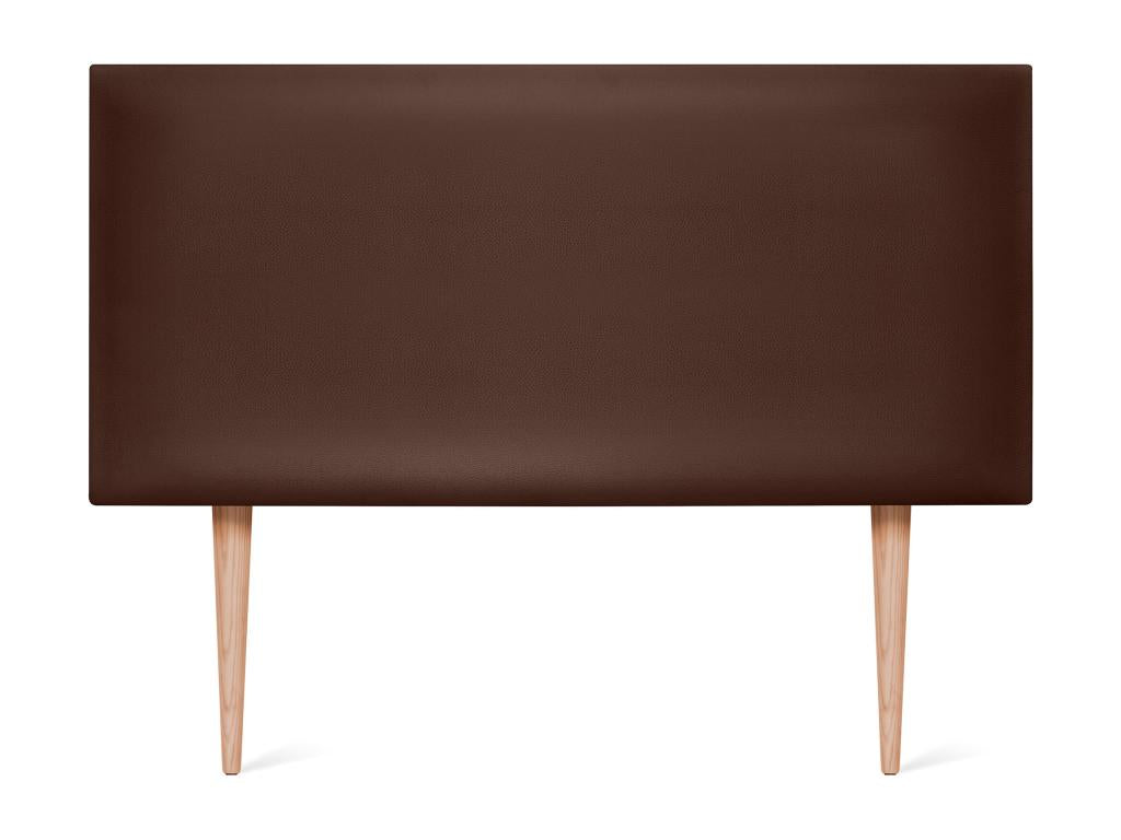Sunmeub Smooth Faux Leather Headboard 95x105cm with Legs for 90cm Beds - Chocolate 27744DWHQ