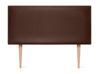 Sunmeub Smooth Faux Leather Headboard 95x105cm with Legs for 90cm Beds - Chocolate 27744DWHQ
