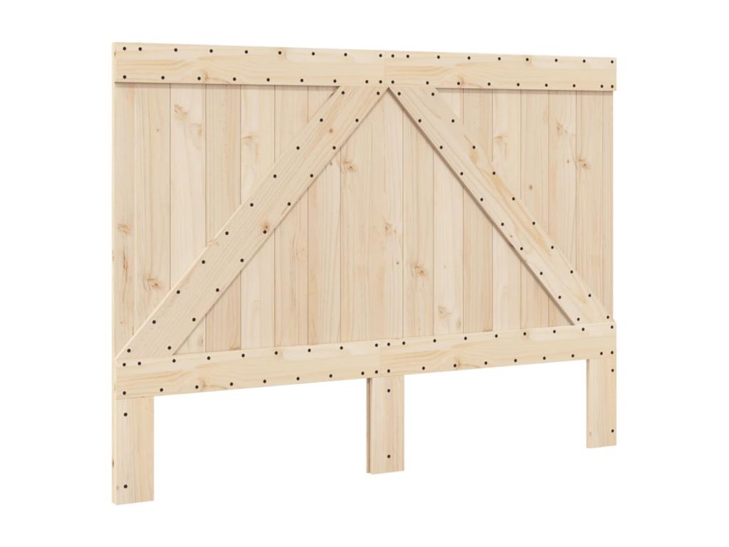 Bed frame with headboard 160x200 cm solid pine wood 41008XBLV