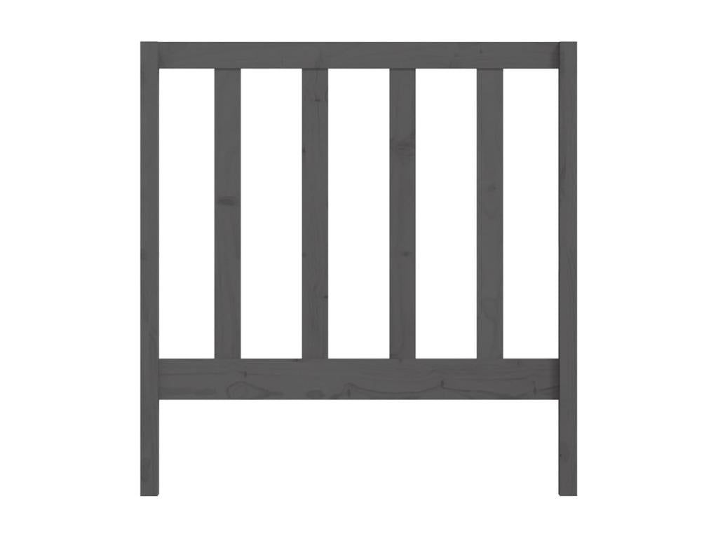 Grey Headboard 81x4x100 cm Solid Pine Wood 35709FJSJ