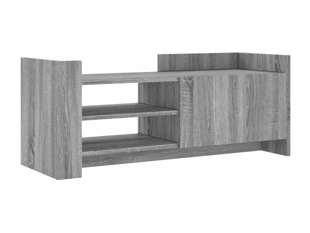 Sunmeub TV stand, grey, 100x35x40 cm, engineered wood, 42816YYPS