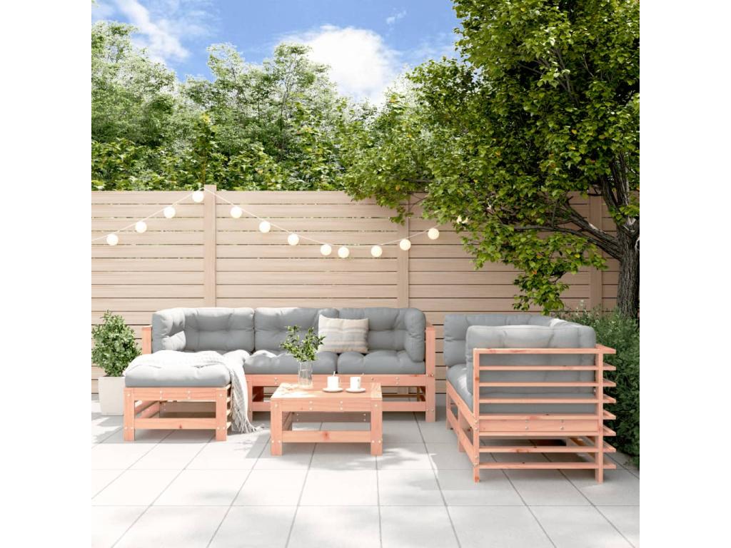 Sunmeub 31268XDAE 7-piece solid wood garden furniture set