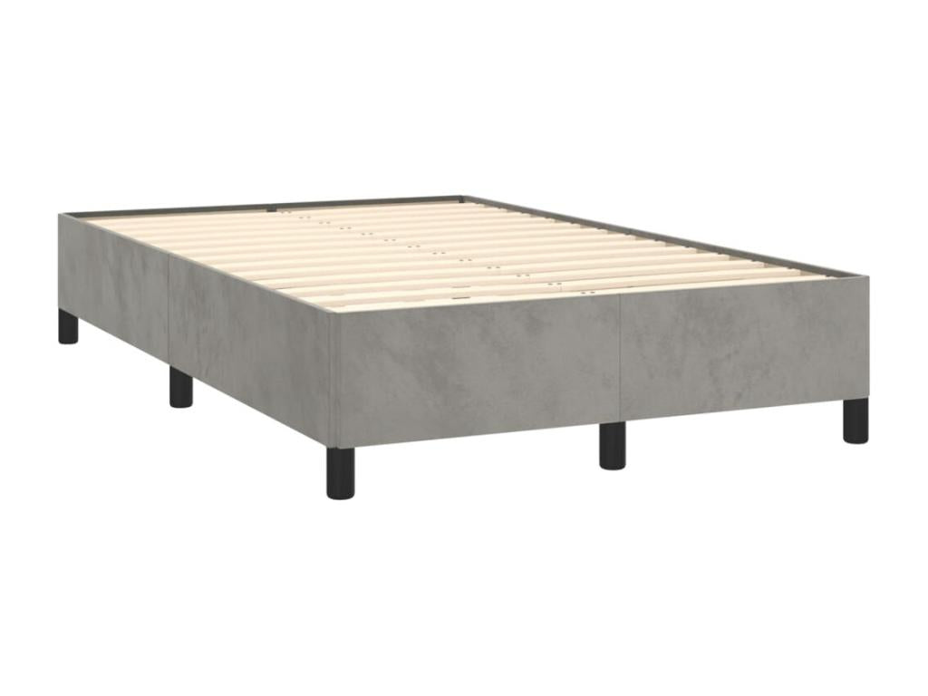 Light grey bed frame 120x190 velvet 59732KWKB