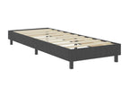 Dark Grey Fabric Mattress and Upholstered Bed Base Set 80x200 2 67523OSTE