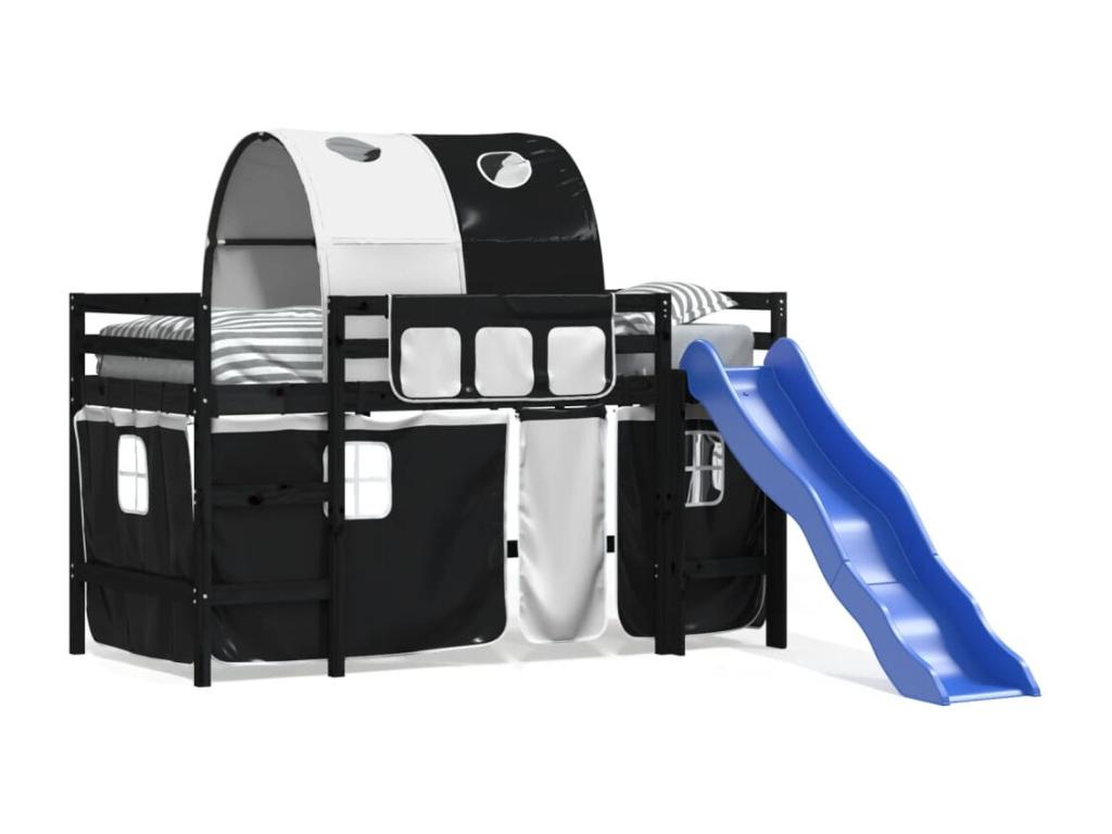 Children's loft bed with tunnel, mattress not included, 90x190 cm, 30287FDJE