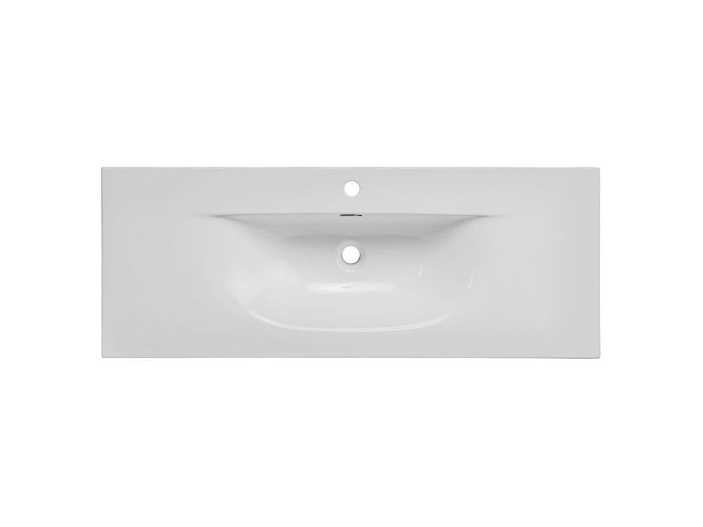 Inset ceramic washbasin - White - W 121 x D 46 x H 17 cm 68321KPDR