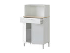 2-Door Storage Unit, White/Oak - Sunmeub - W 72 x D 40 x H 126 cm 92503LVBE