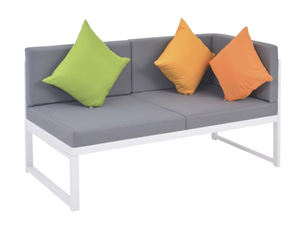 4-piece garden furniture set with cushions, aluminum and Sunmeub 59216VDWQ