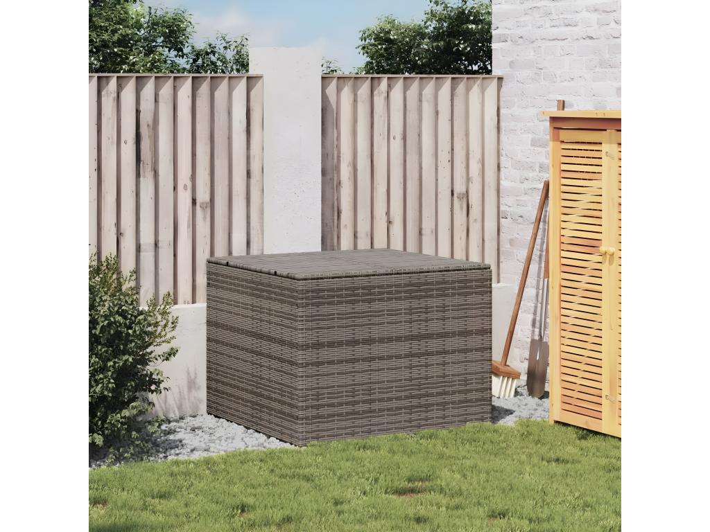 Grey 291L Wicker Resin Garden Storage Box 83648TGFC