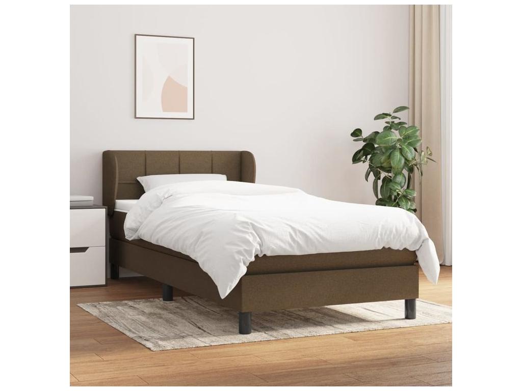 Sunmeub bed base with mattress, dark brown, 90x190 cm, 55347IFYE