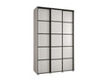 Sunmeub 4 Sliding Door Wardrobe 235.2/150/60 3 Doors White/White/Black 11472ZPHM
