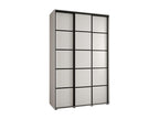 Sunmeub 4 Sliding Door Wardrobe 235.2/150/60 3 Doors White/White/Black 11472ZPHM