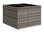 7-piece garden furniture set with cushions, grey wicker resin, 51115OTBL