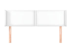 Headboard with wings, white, 147x16x78/88 cm, faux leather, 33866PZCK