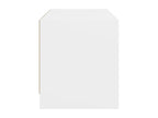 TV stand with white glass doors 68x37x42 cm 64875CWAL