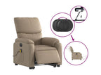 Electric reclining massage chair with cappuccino faux leather 12994ULHY