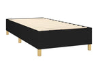 Upholstered bed base with mattress, black, 90x200 cm, fabric, 59356ERQG