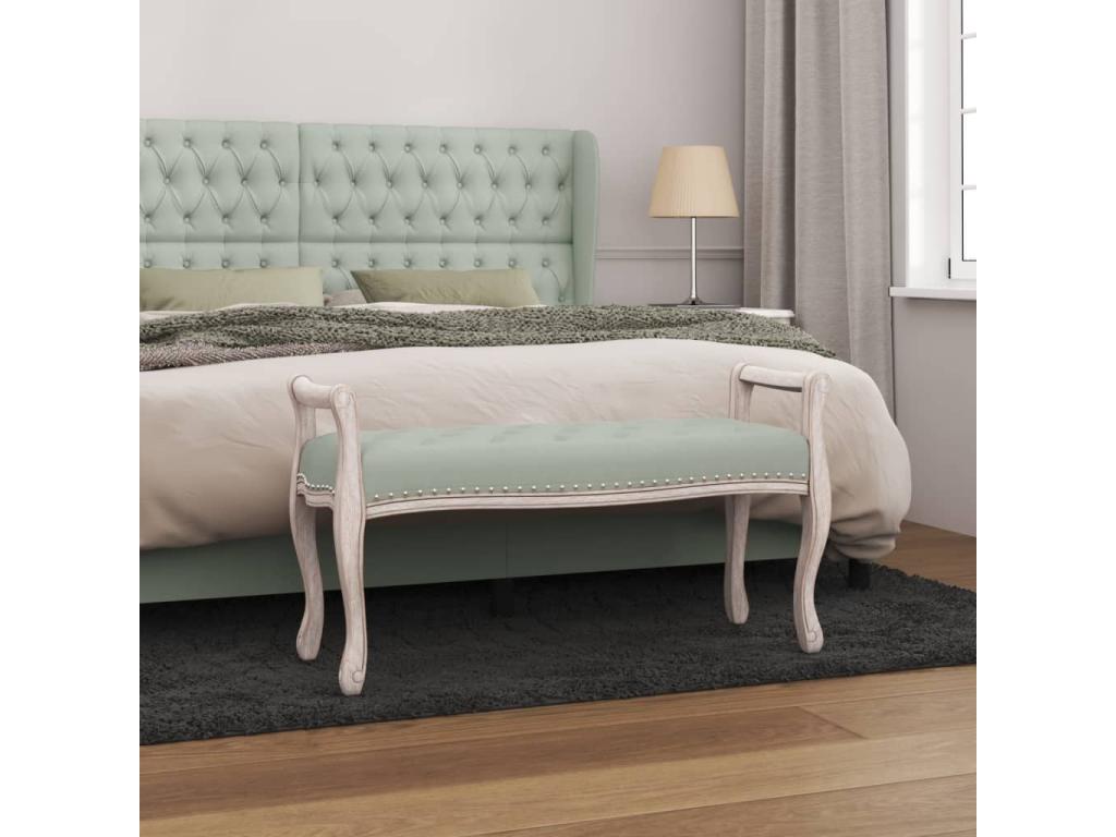 Light Grey Bench 110x45x60 cm Velvet 32478CVNA