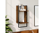Wall shelf with brown oak bar 30x25x65 72484KPLB