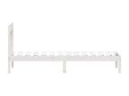 White solid wood bed frame without mattress 73361HNBI
